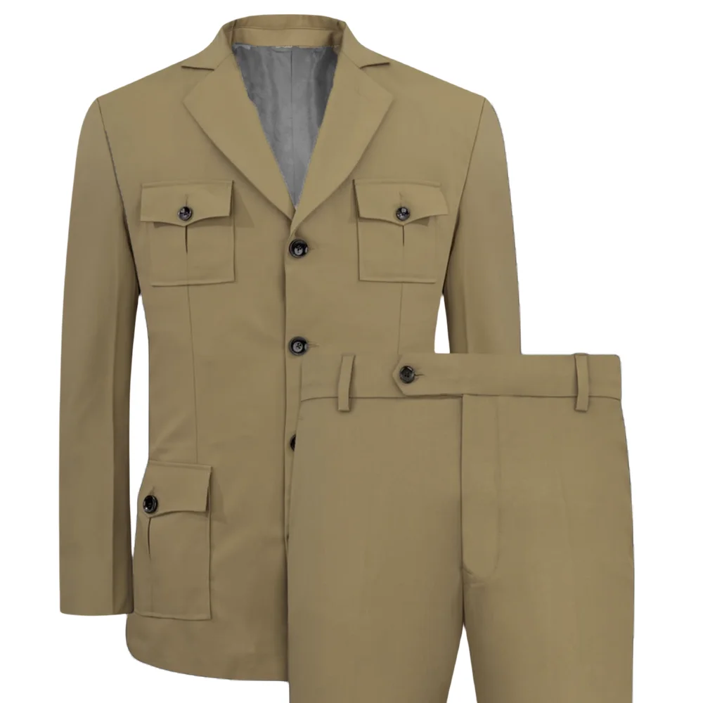 Khaki Formal Wear Men - Мужские костюмы Jakcet, повседневный костюм цвета