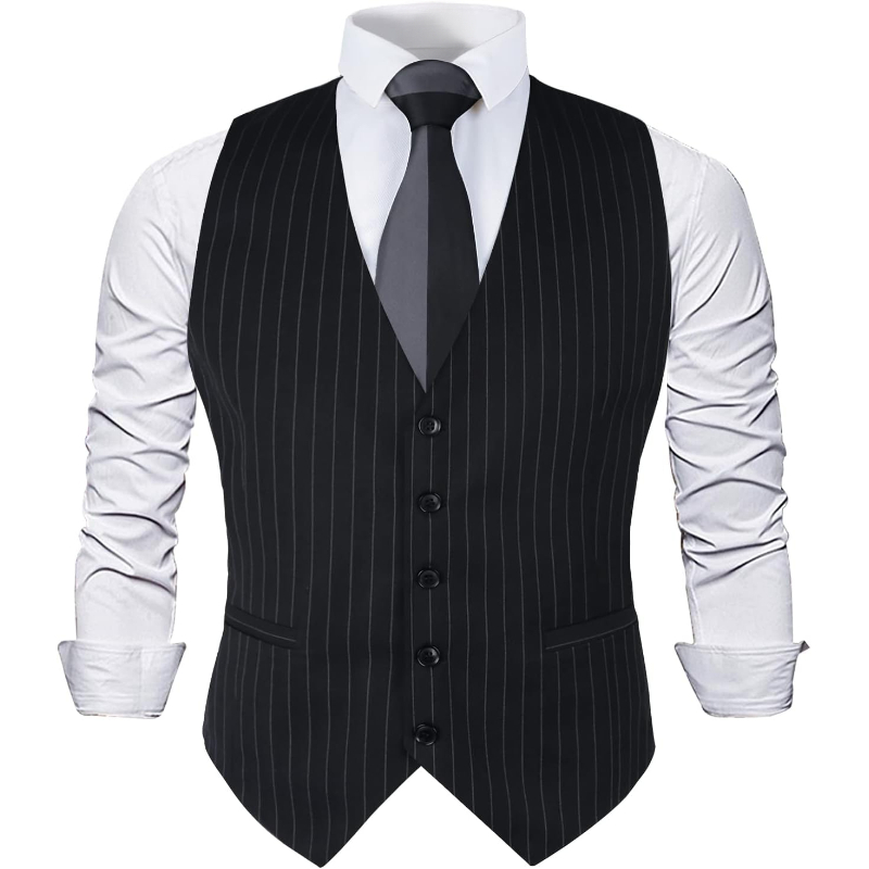 Men'S Formal Wear Waistcoat - Мужской деловой жилет в полоску для