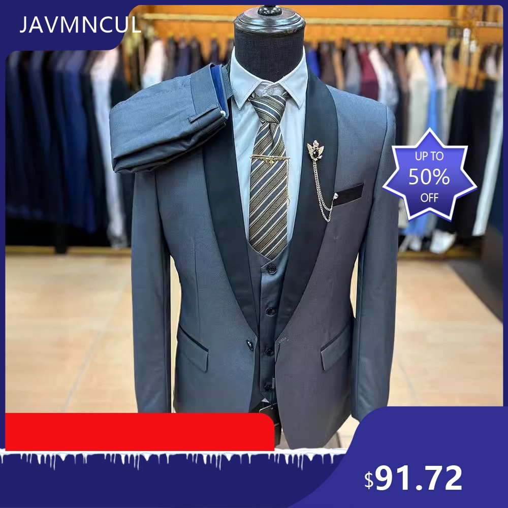 Men'S Formal Wear For Graduation - Мужской приталенный костюм-тройка с шалевым воротником