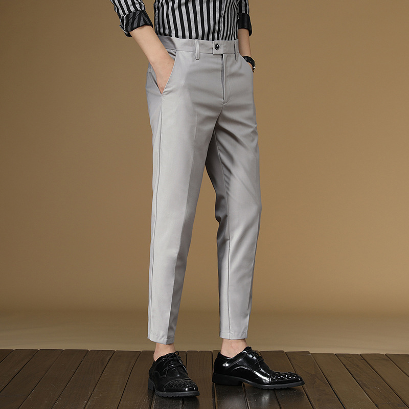 Khaki Formal Wear Men - Летний костюм, брюки, мужские красные, черные,