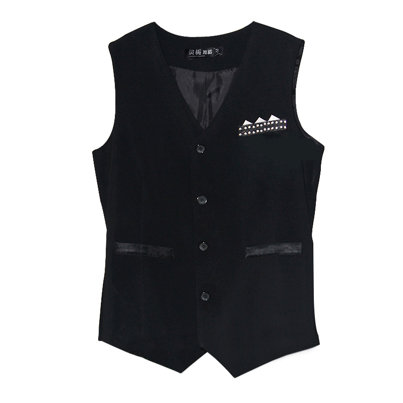 Men'S Formal Wear Waistcoat - Мужской черный жилет для латиноамериканских танцев,