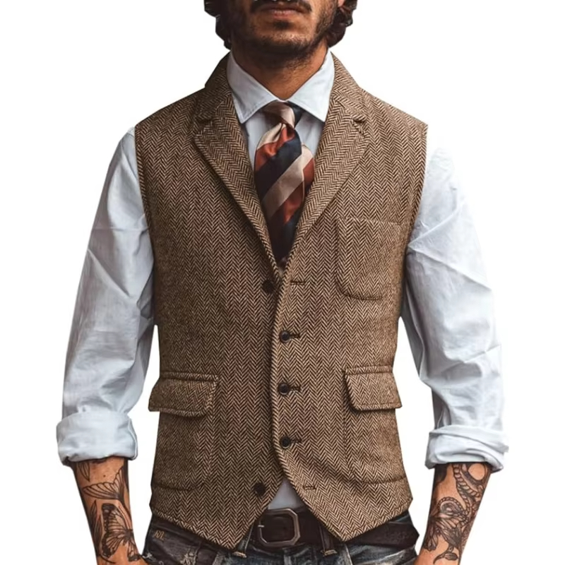 Men'S Formal Wear Waistcoat - Мужской жилет из твида в стиле