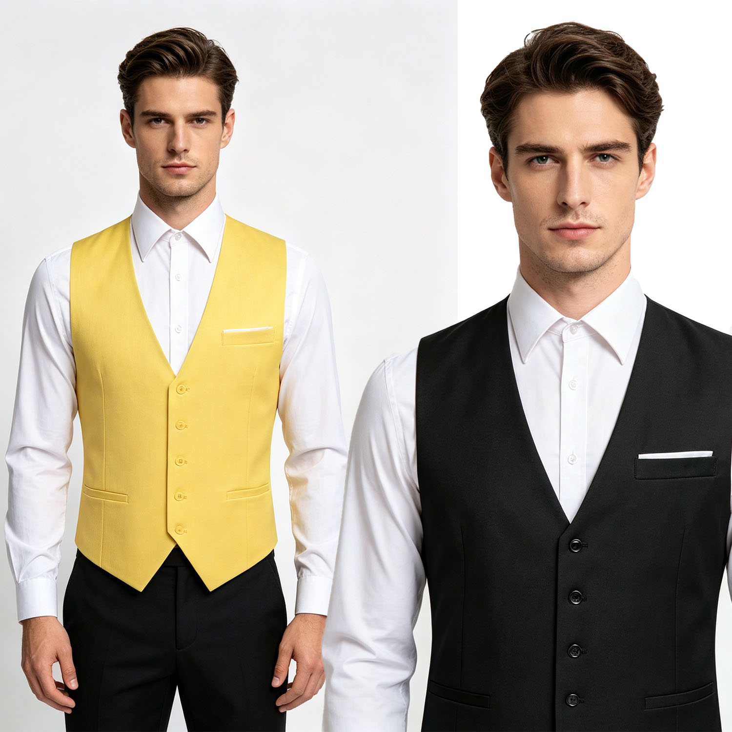 Men'S Formal Wear Waistcoat - Мужской формальный жилет, однотонный жилет с