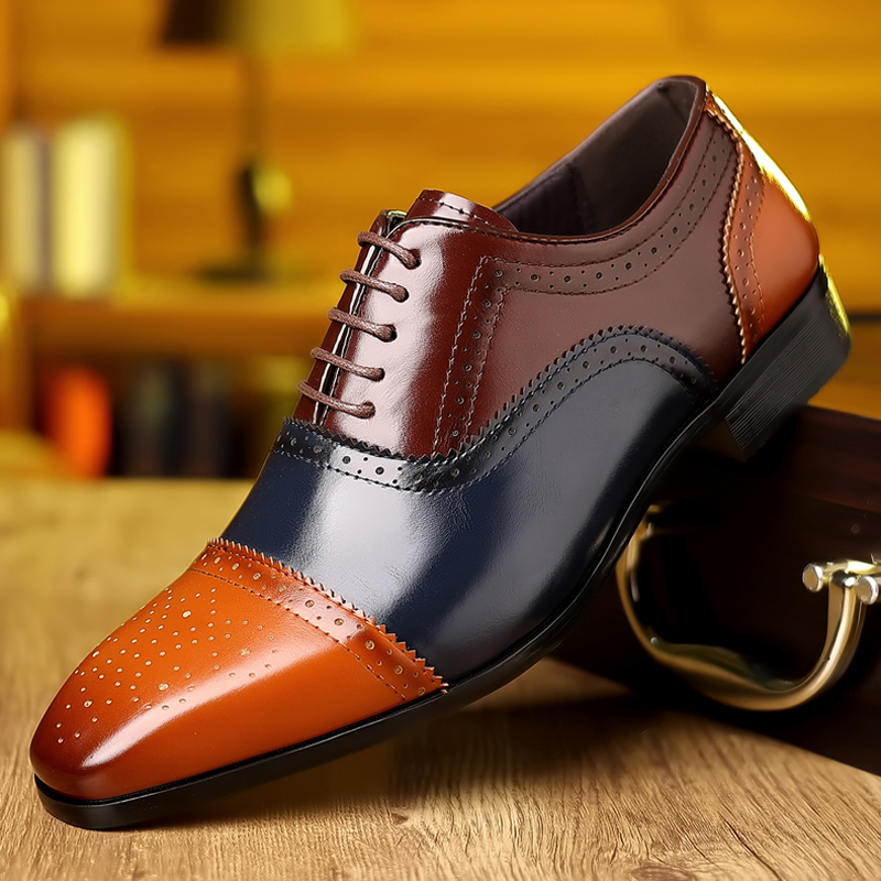 Мужские оксфорды-броги с цветн – обзор и цена Formal Upper Wear Men