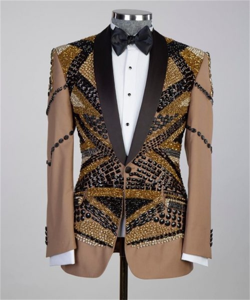 Мужской костюм цвета хаки со с – обзор и цена Khaki Formal Wear Men