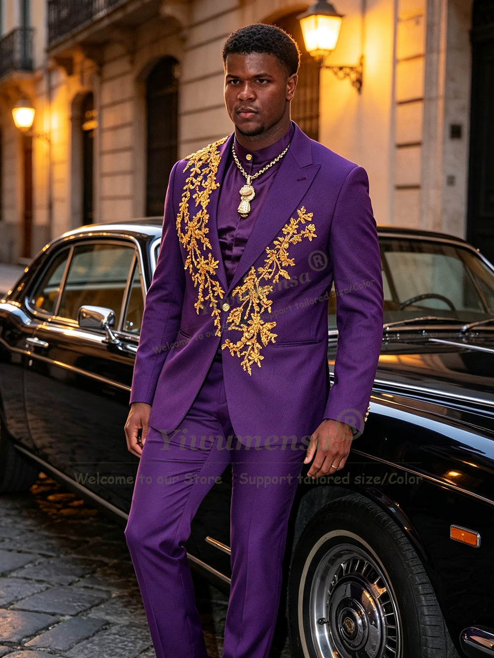 Уникальный дизайн, фиолетовые  – обзор и цена Men Formal Wear Purple