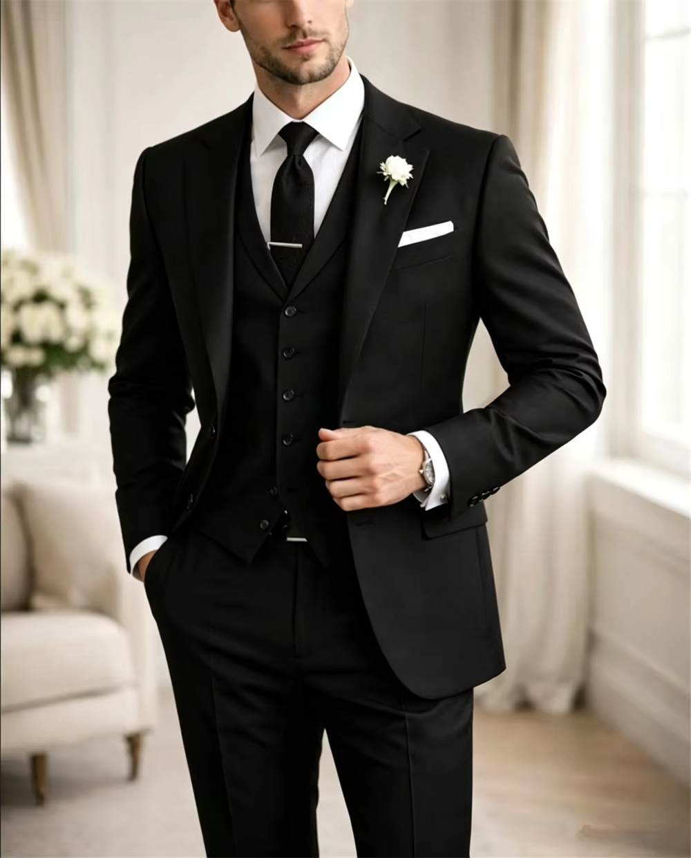 Роскошный мужской костюм цвета – обзор и цена Khaki Formal Wear Men