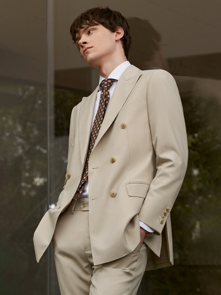 30% шерсть Мужские костюмы Ком – обзор и цена Khaki Formal Wear Men