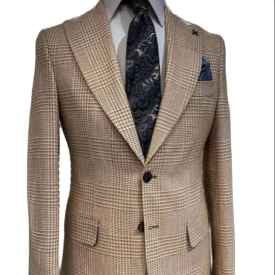 Мужской костюм-двойка цвета ха – обзор и цена Khaki Formal Wear Men