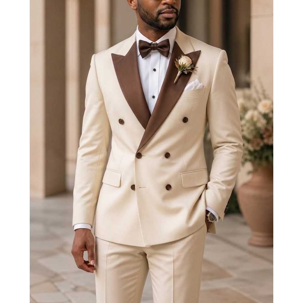 Мужской двубортный смокинг с о – обзор и цена Men Formal Wear Fashion